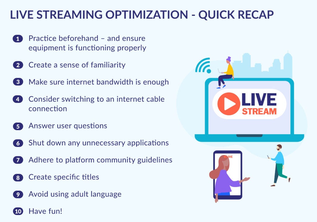 10 tips to optimize your videos for live streaming