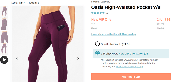 best product pages fabletics