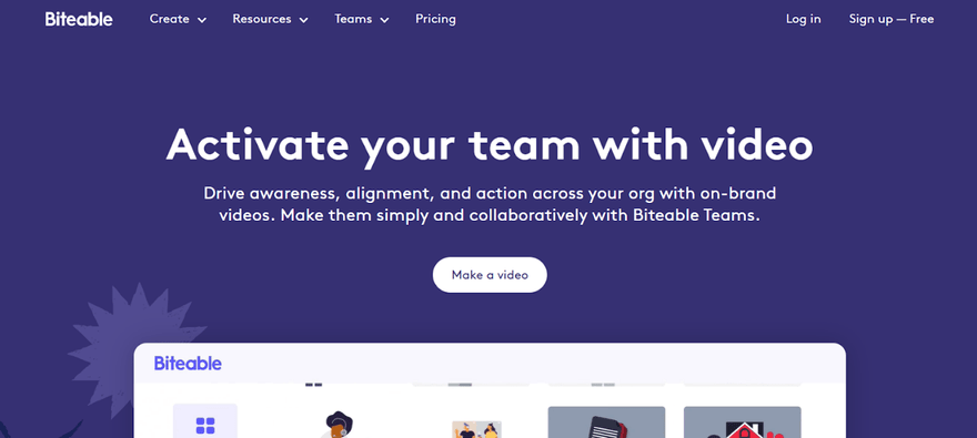 Biteable Homepage