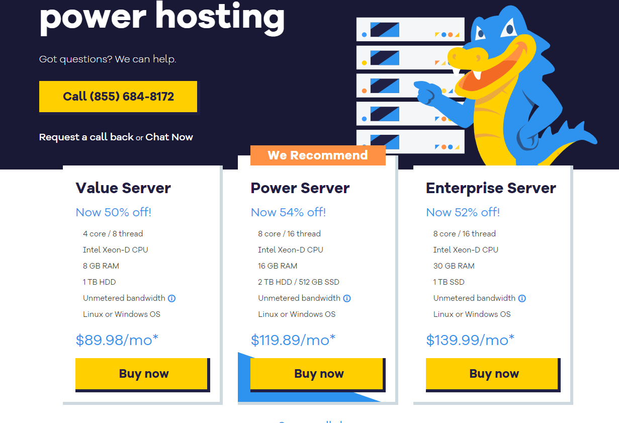 The HostGator crocodile above pricing plan rectangles.