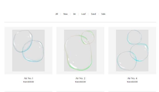 Squarespace Online Art Store Spotted Template